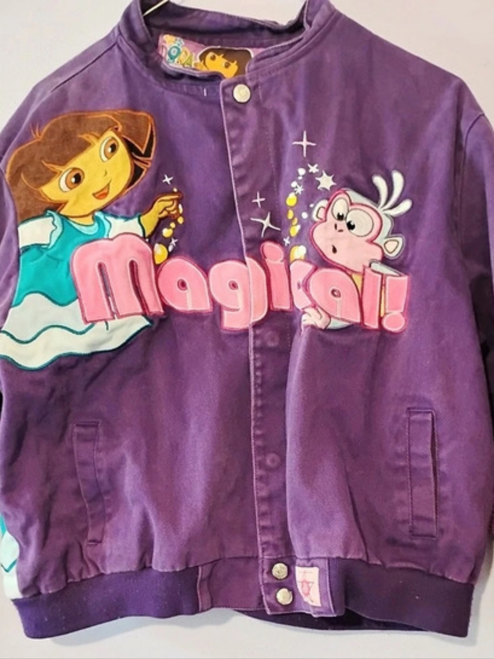JH Design Dora the Explorer Girls 2XL Dora Jacket Purple Pink